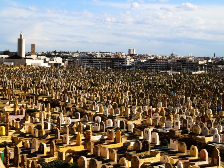 El cementerio de Salé (Rabat) es de los más bonitos que he visto nunca.