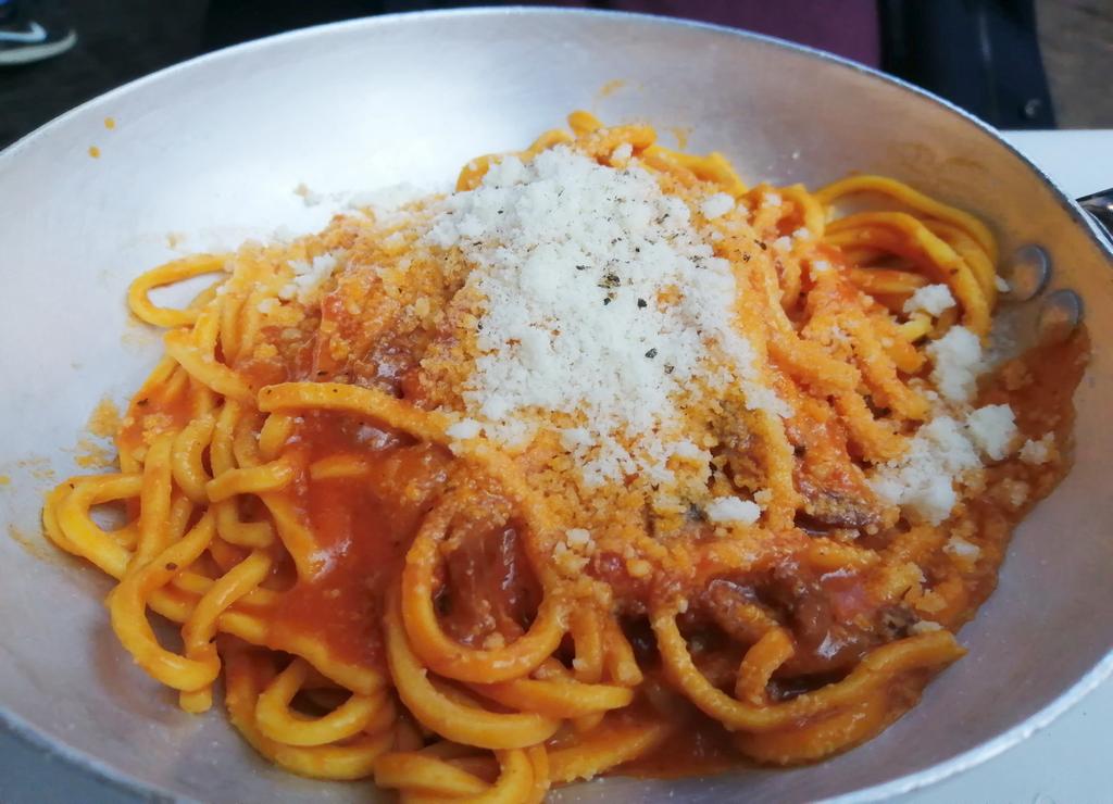 La pasta all'Amatriciana es otro de los platos t铆picos de la Ciudad Eterna.