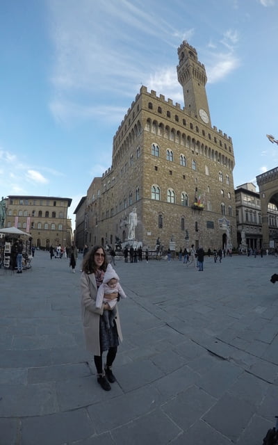 Viajamos a Florencia cuando Olivia tenía 3 meses.