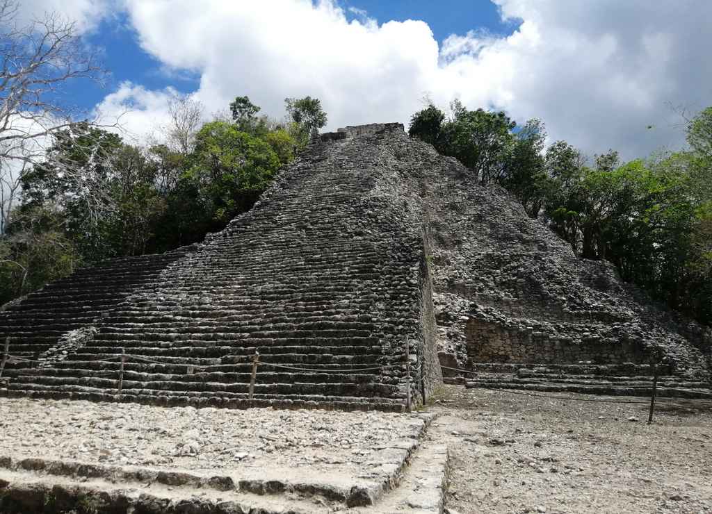 La Pirámide de Nohoch Mul es el sitio más famoso que ver en las ruinas de Cobá.