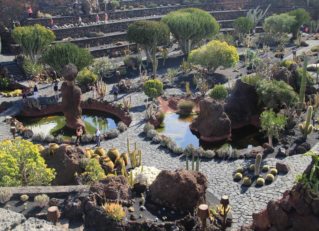 El Jardín de Cactus fue el último trabajo que hizo César Manrique en Lanzarote en 1991.