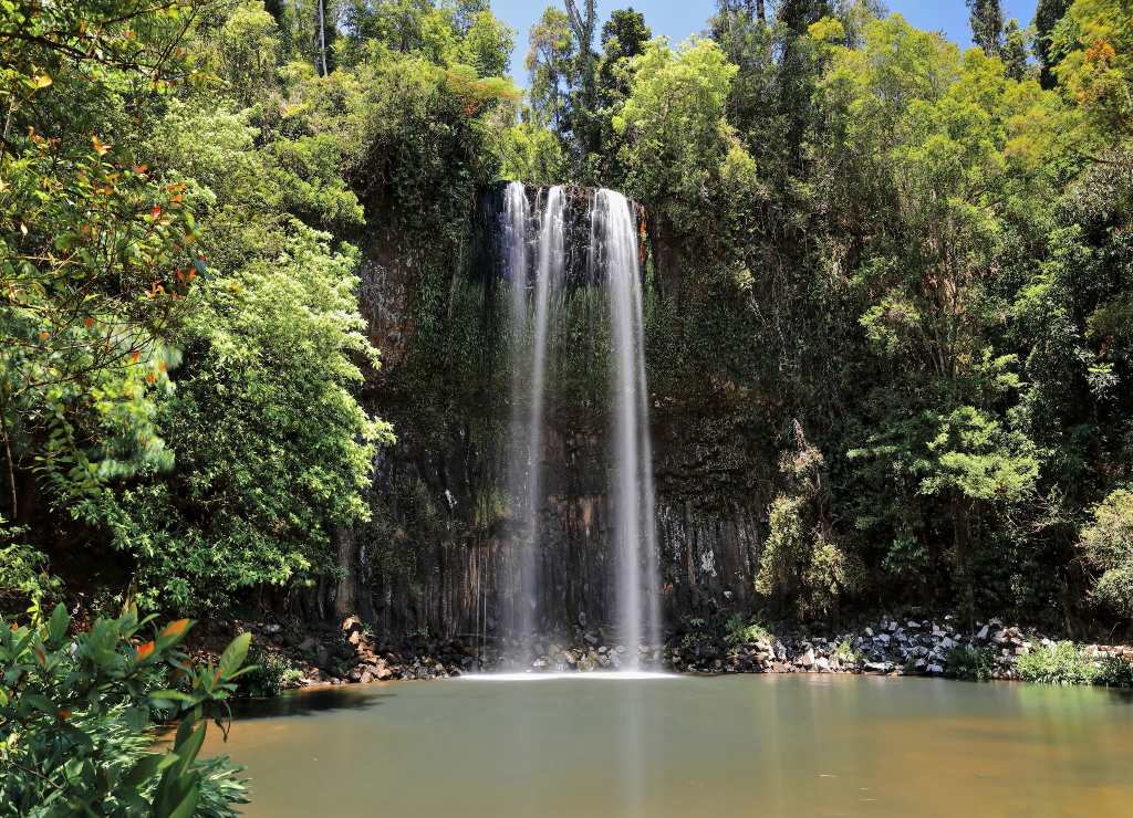En la excursión desde Cairns a Atherton Tablelands podrás ver la impresionante cascada Millaa Millaa Waterfall.