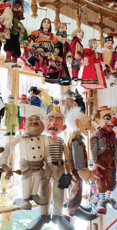 Tienda de marionetas en Praga.