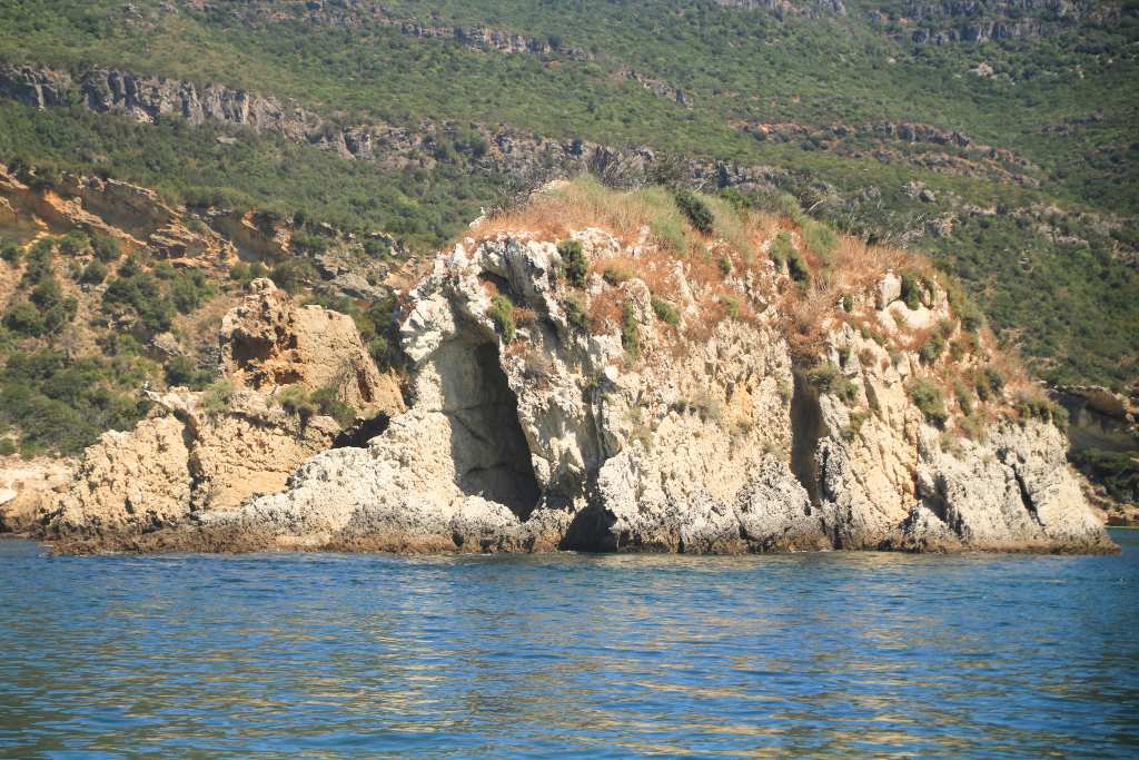 Paisaje de la Serra da Arrábida y el estuario del Sado en Setúbal