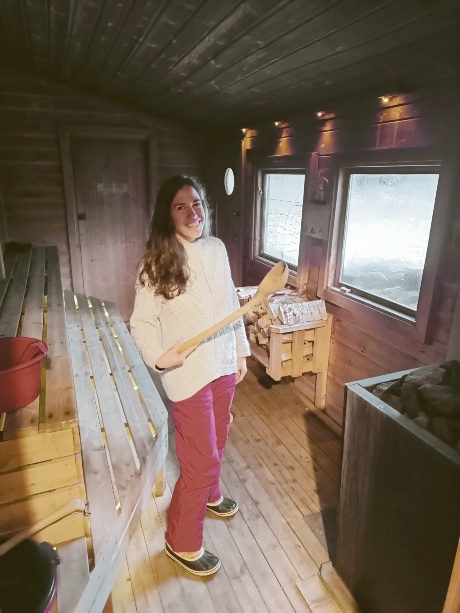 Experiencia de sauna tradicional sueca cerca de Kiruna.