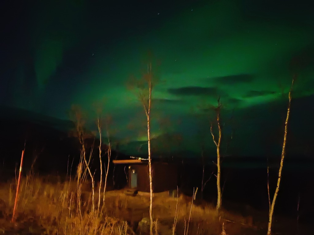 Auroras boreales en Laponia sueca.