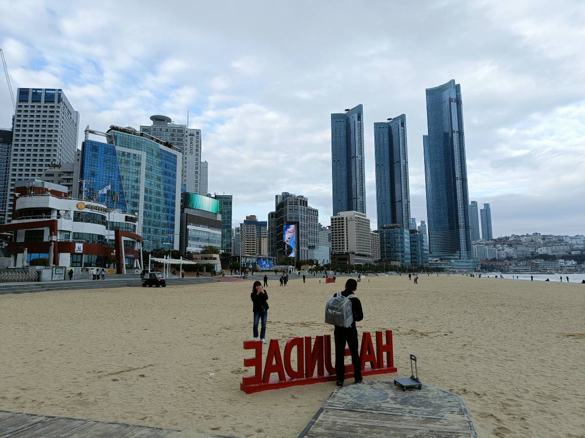Playa de Haeundae en Busan.