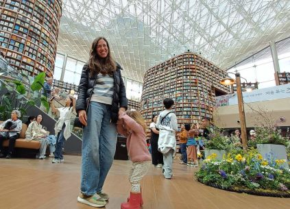 Corea del Sur con niños.