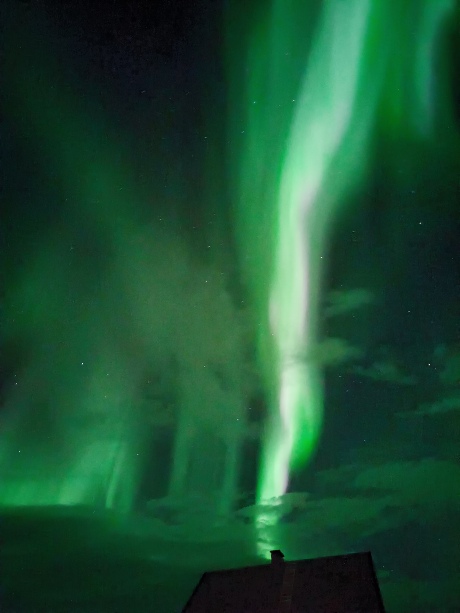 Aurora boreal durante nuestra estancia en el norte de Suecia.